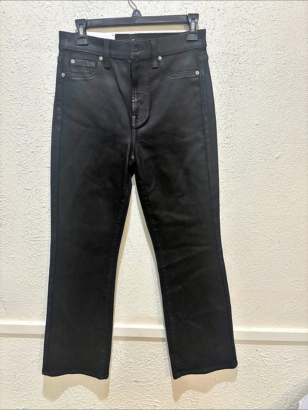 Kut from the Kloth HW Slim Kick Black Kick Jeans Waist 28 NWT, 7 For all mankind